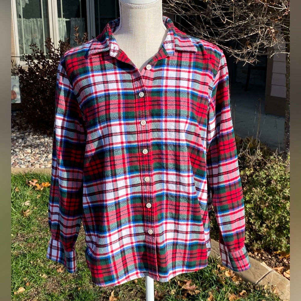Lands’ End Flannel Shirt Size 16P - Picture 1 of 11